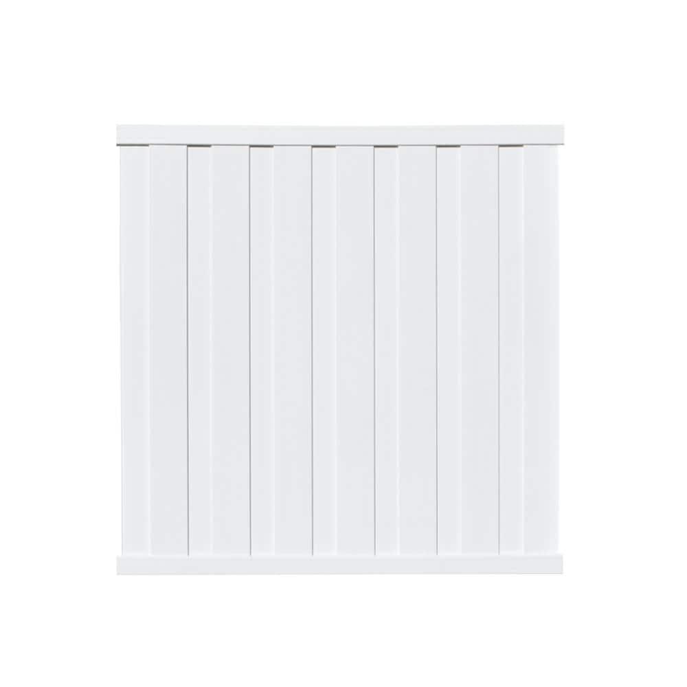 Bridgeport 6 ft. H x 6 ft. W White Vinyl Privacy Fence Panel