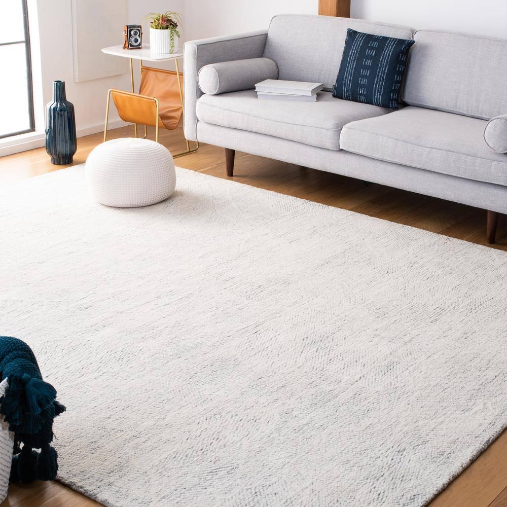 Metro MET999 Hand Tufted Indoor Area Rug - Dark Grey/Ivory - 8'x10' - Safavieh