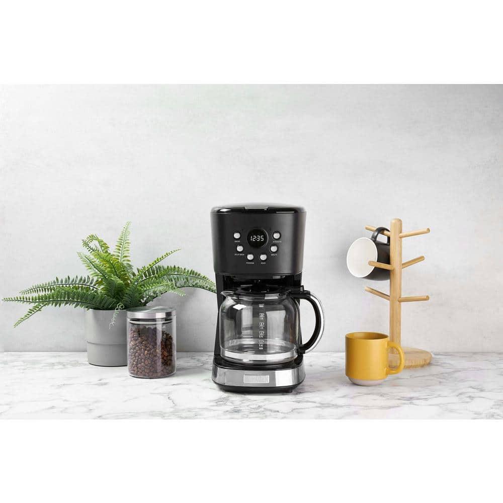HADEN Heritage Black and Chrome 12-Cup Programmable Coffee Maker