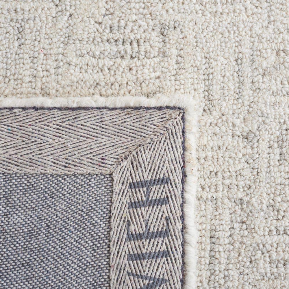 Micro-Loop MLP537 Hand Tufted Indoor Area Rug - Light Grey/Ivory - 5'x5' - Safavieh