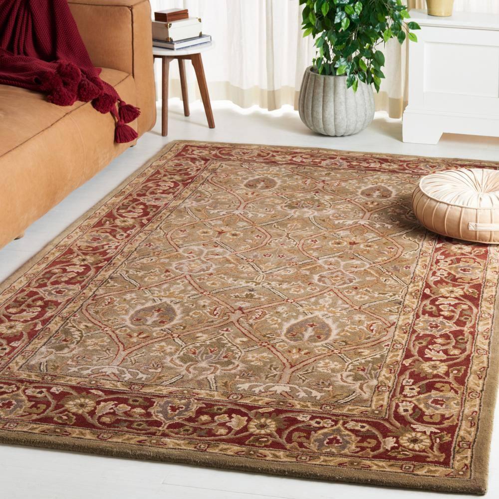 Persian Legend PL819 Hand Tufted Accent Traditional Accent Rug - Light Green/Rust - 2' X 3' - Safavieh.