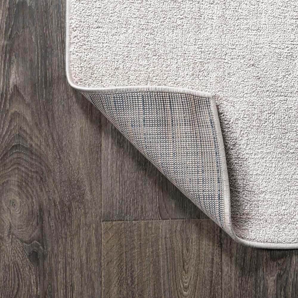 10' X 14' Rectangle Haze Solid Low-Pile Area Rug , Ivory - JONATHAN Y