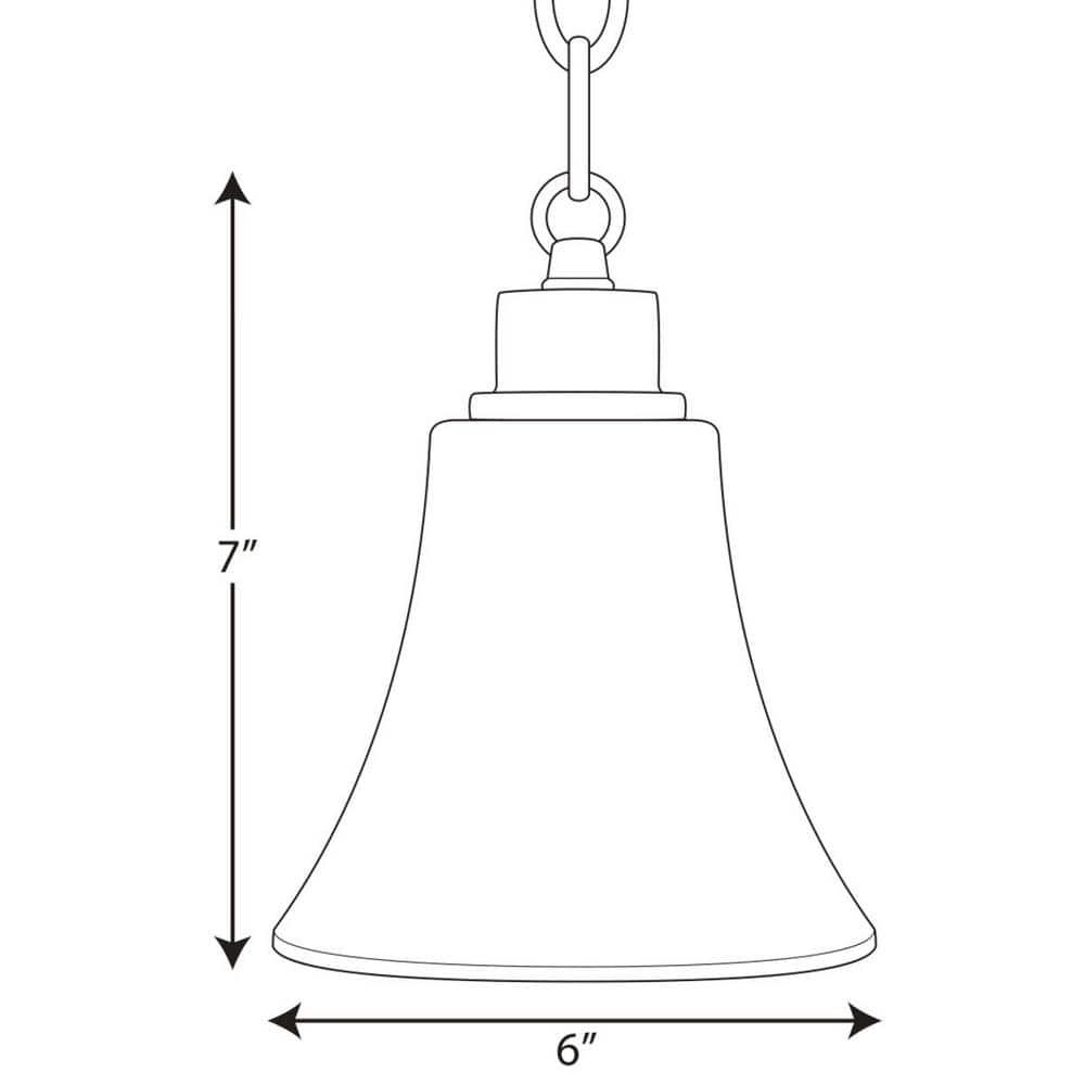 Progress Lighting Joy 1-Light Mini-Pendant, Brushed Nickel, Fluted Glass