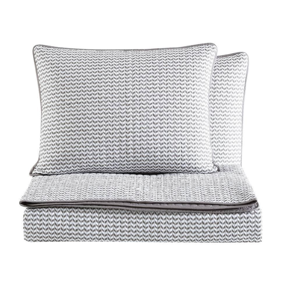 City Scene 3-Piece Langdon Quilt Set in Mink