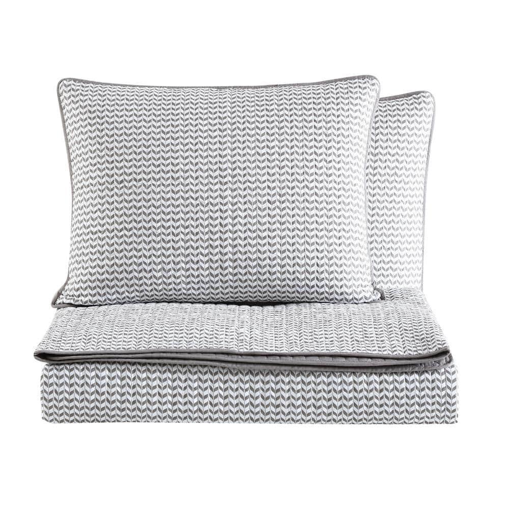 City Scene 3-Piece Langdon Quilt Set in Mink