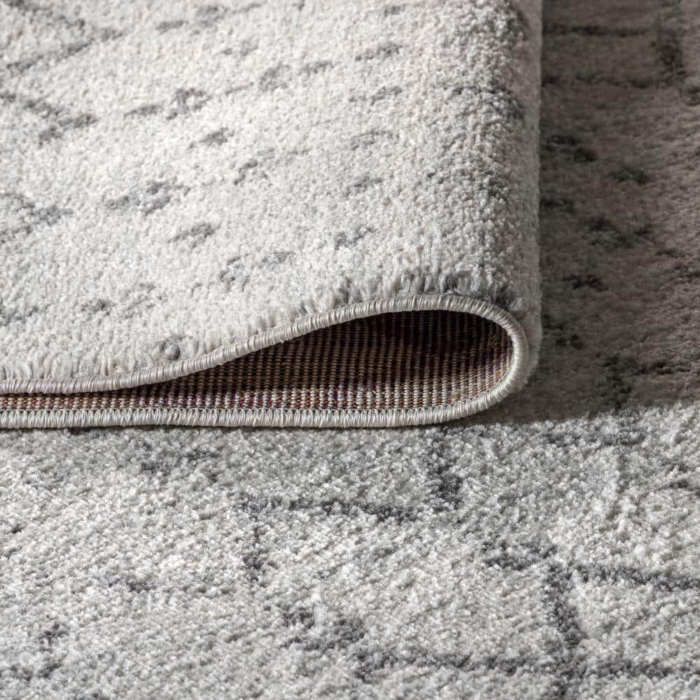 JONATHAN Y Moroccan inspired HYPE Boho Vintage Diamond Cream/Gray 3 ft. x 5 ft. Area Rug