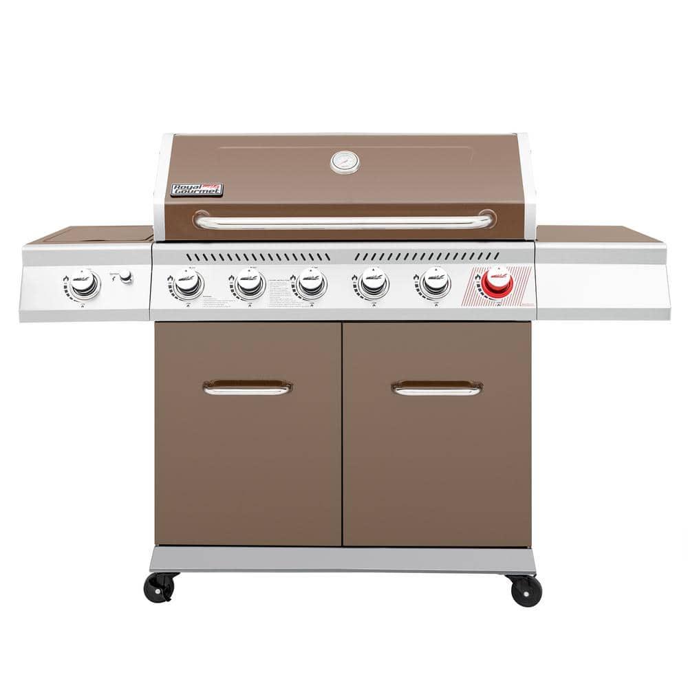 Royal Gourmet 6 - Burner Freestanding Liquid Propane 74000 BTU Gas Grill with Cabinet