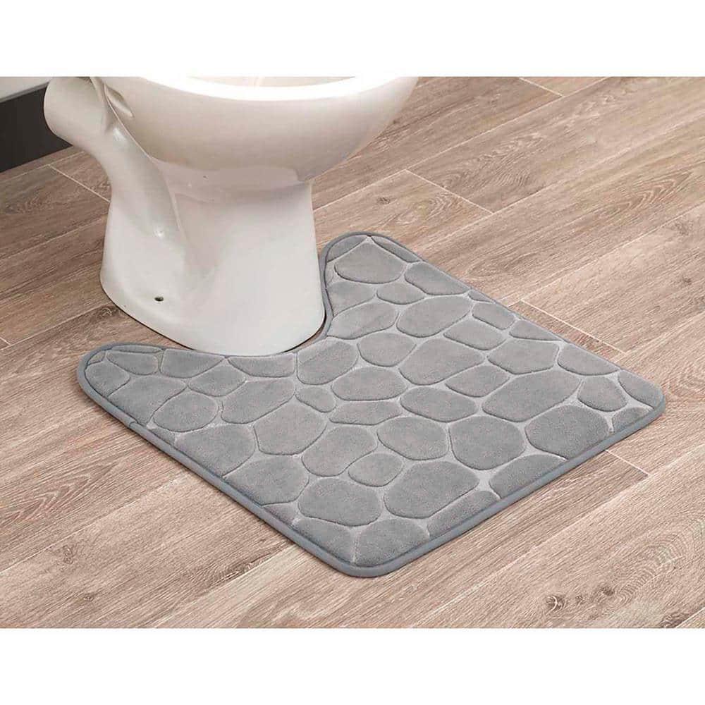 Evideco Contour Bath Rug Memory Foam Mat 3D Pebble 20”L x 20”W