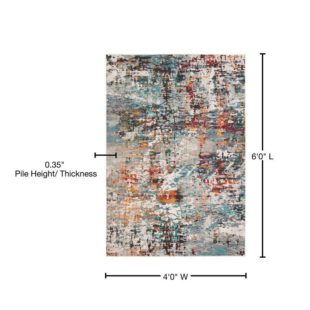 Madison MAD471 Power Loomed Indoor Area Rug - Grey/Blue - 4'x6' - Safavieh