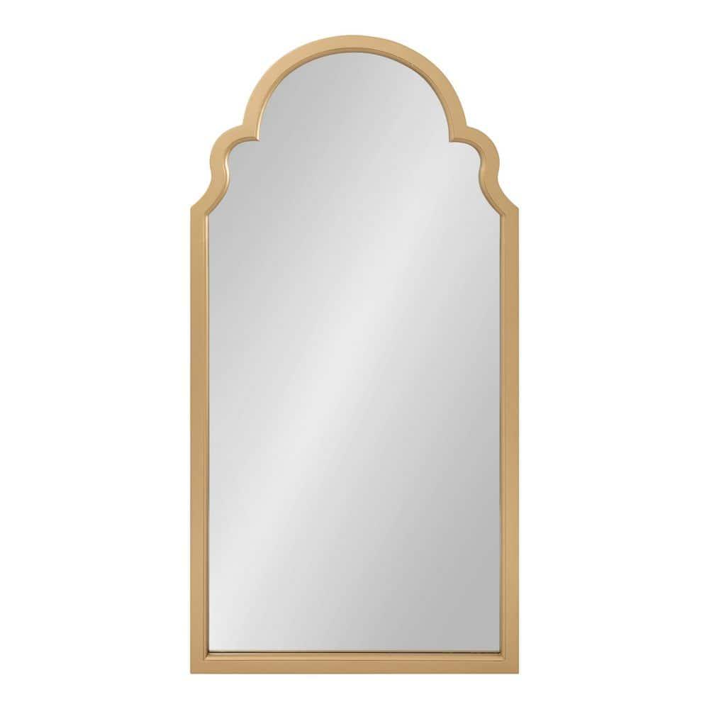 Kate and Laurel Hogan Arch MDF Full Length Mirror, 24x48, Gold