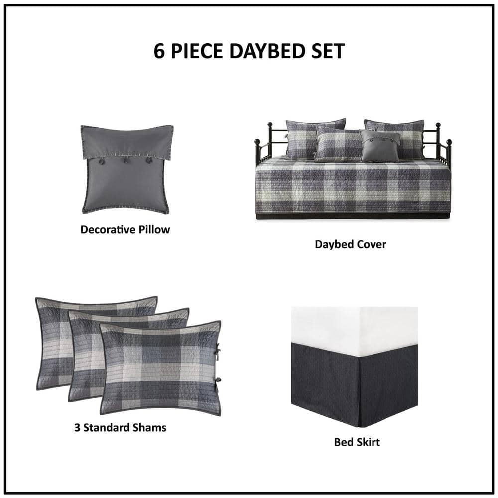 Ridge 3 Piece Reversible Plaid Daybed Cover Set