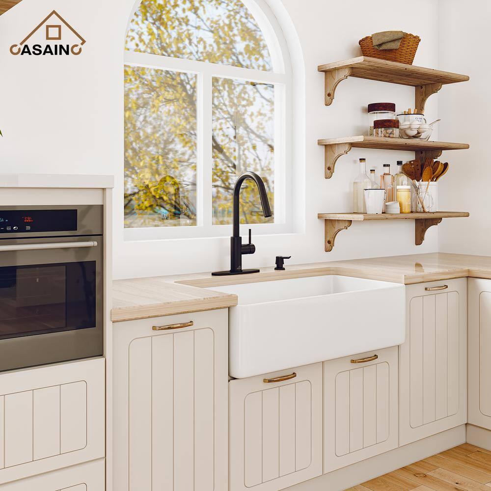 Willow Single-Handle Pull Down Sprayer Kitchen Faucet with Infrared Sensor, Soap Dispenser and Deck Plate
