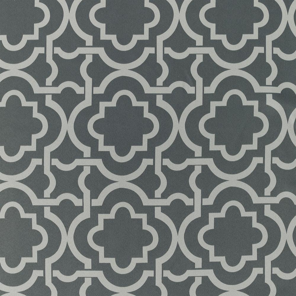 40"x84" Sun Zero Blackout Barnett Trellis Grommet Curtain Panel Gray: Thermal Insulated, Energy Efficient, Noise Reduction