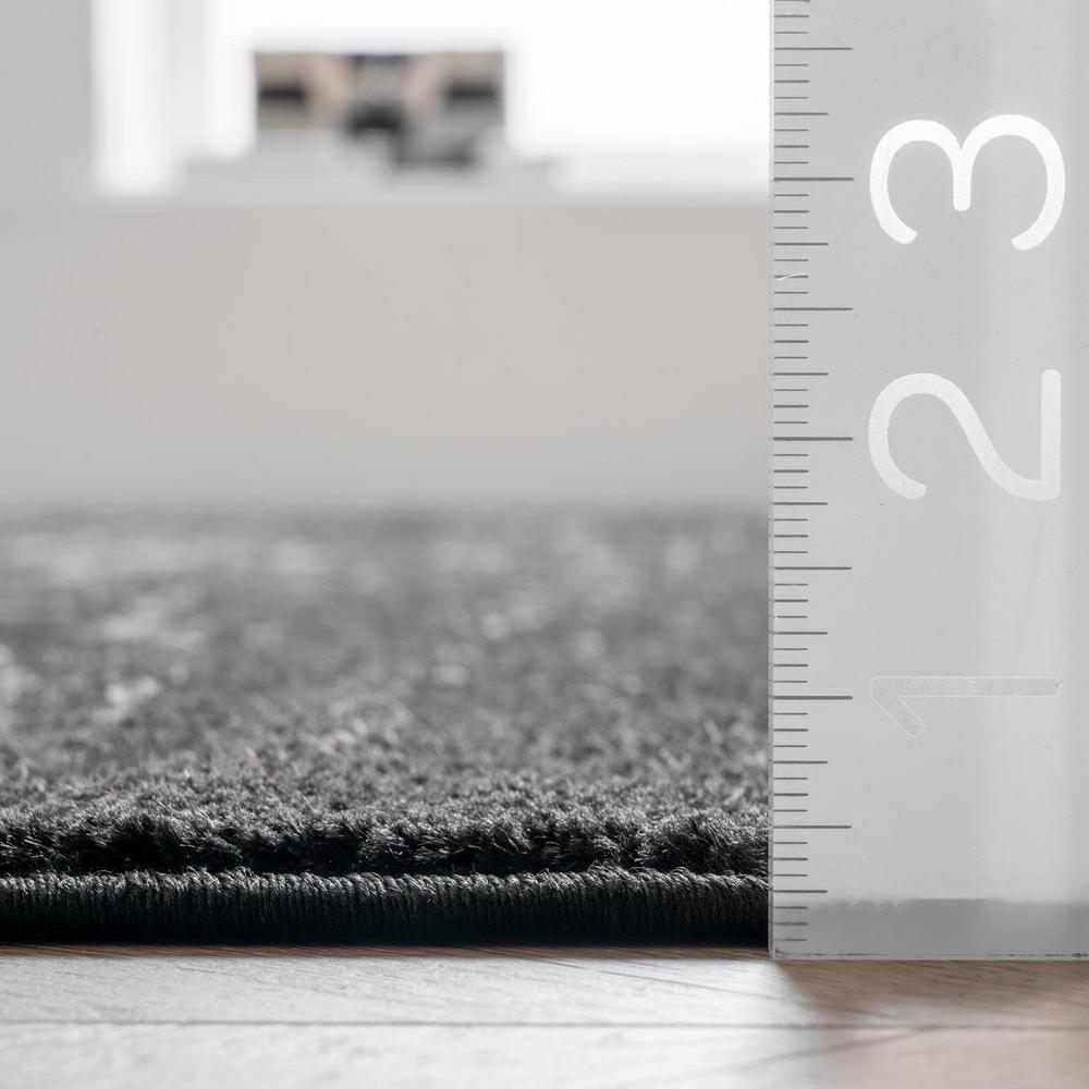 Nuloom Arlena Medallion 4x6 Indoor Area Rug for Living Room Bedroom Dining Room Kitchen, Black/Grey