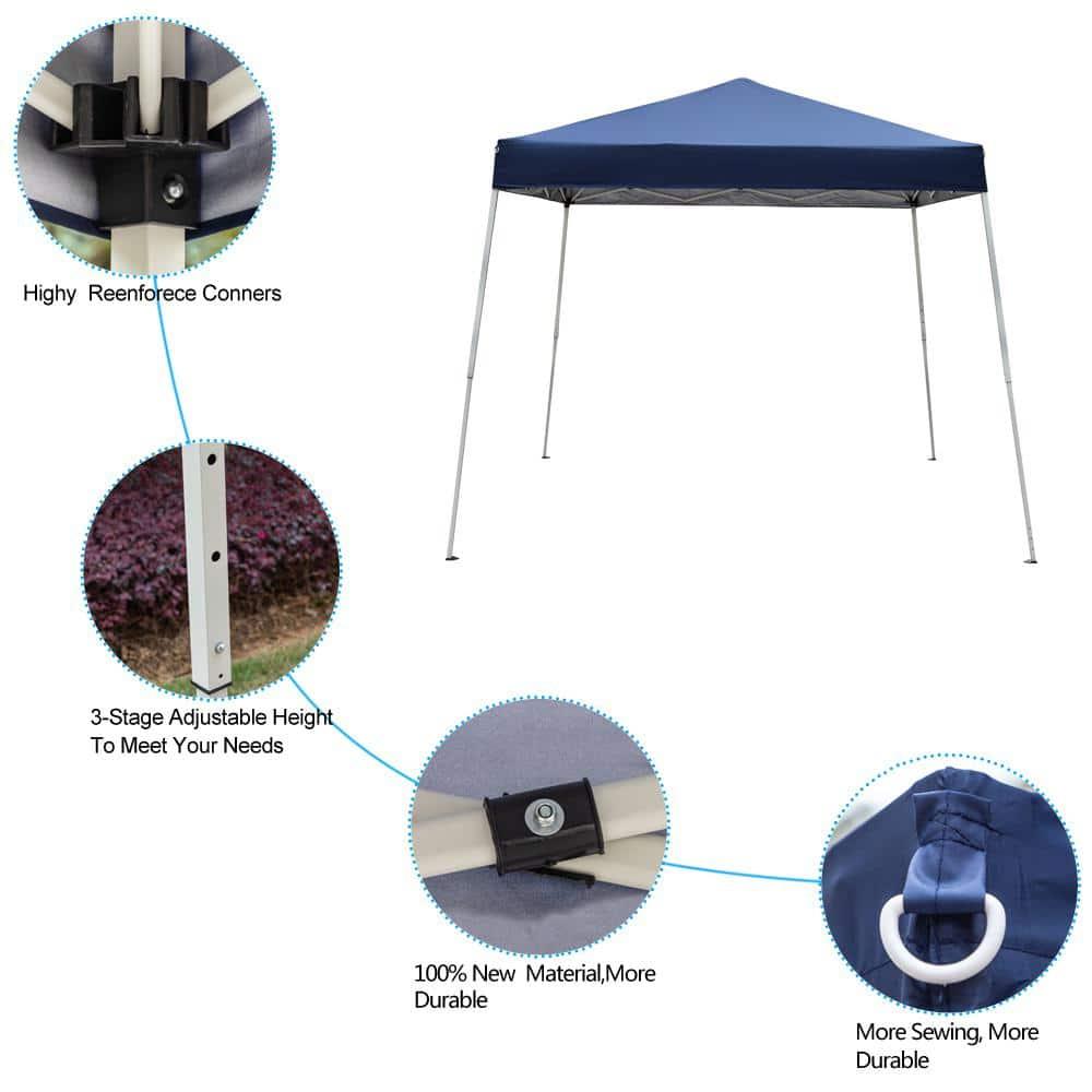 10 Ft. W x 10 Ft. D Steel Pop-Up Canopy