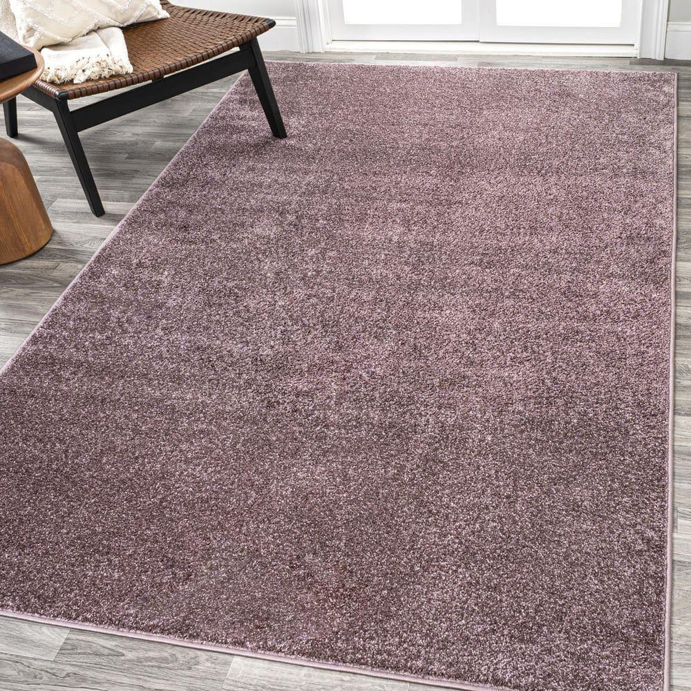 8'x10' Haze Solid Low-Pile, Light Purple - JONATHAN Y