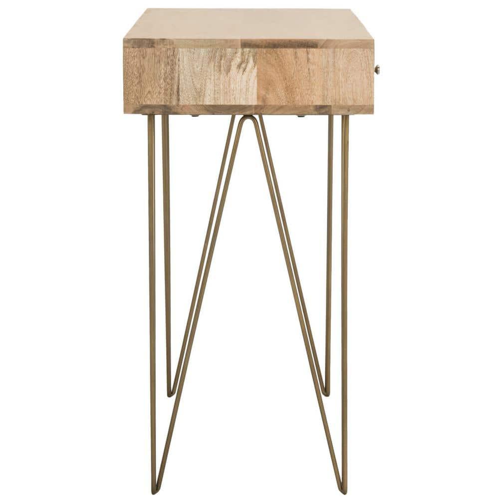 Marigold Desk - Natural/Mango Wood - Safavieh