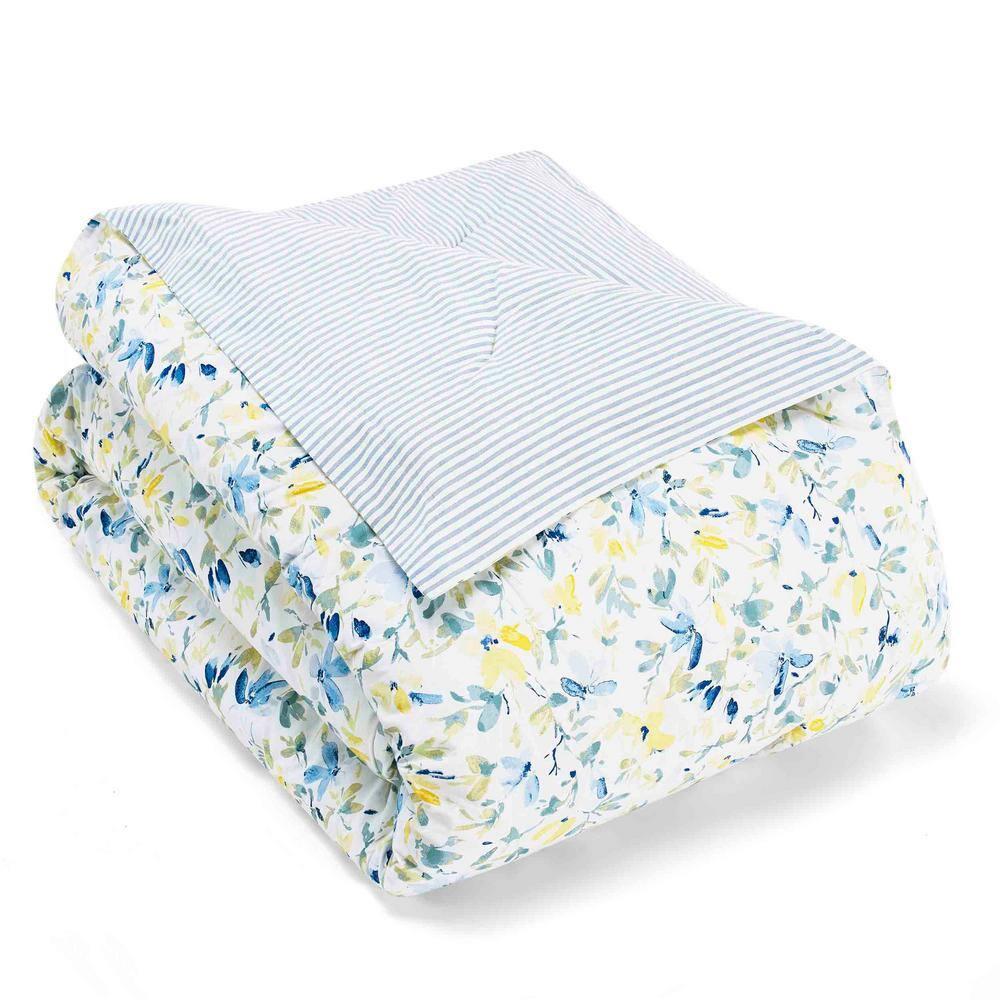Laura Ashley Laura Ashley Nora Blue Cotton Comforter Bonus Set