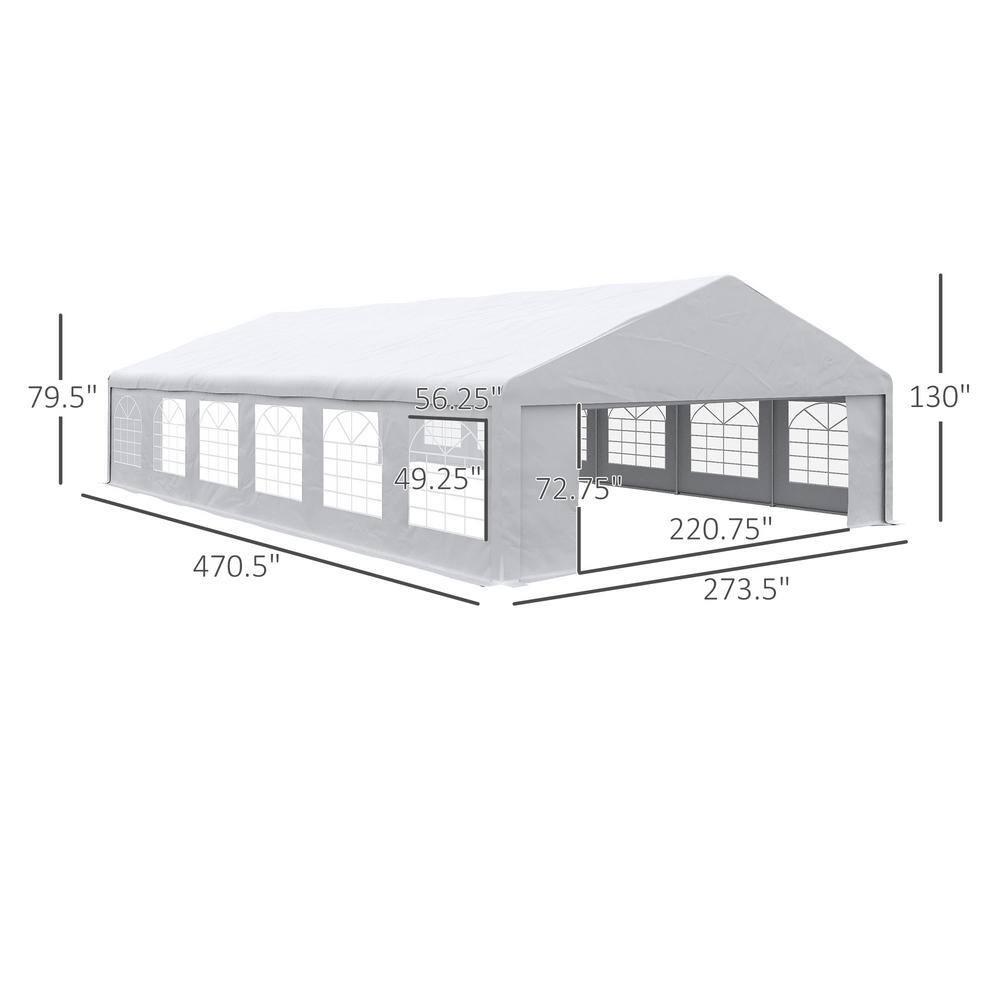 Outsunny 39 Ft. W x 23 Ft. D Steel Canopy