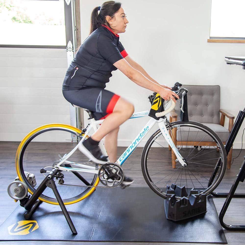 Saris Fluid2 Entrenador de Bicicleta de Interior, Entrenador de Bicicleta de Opción Inteligente Equipado, Negro
