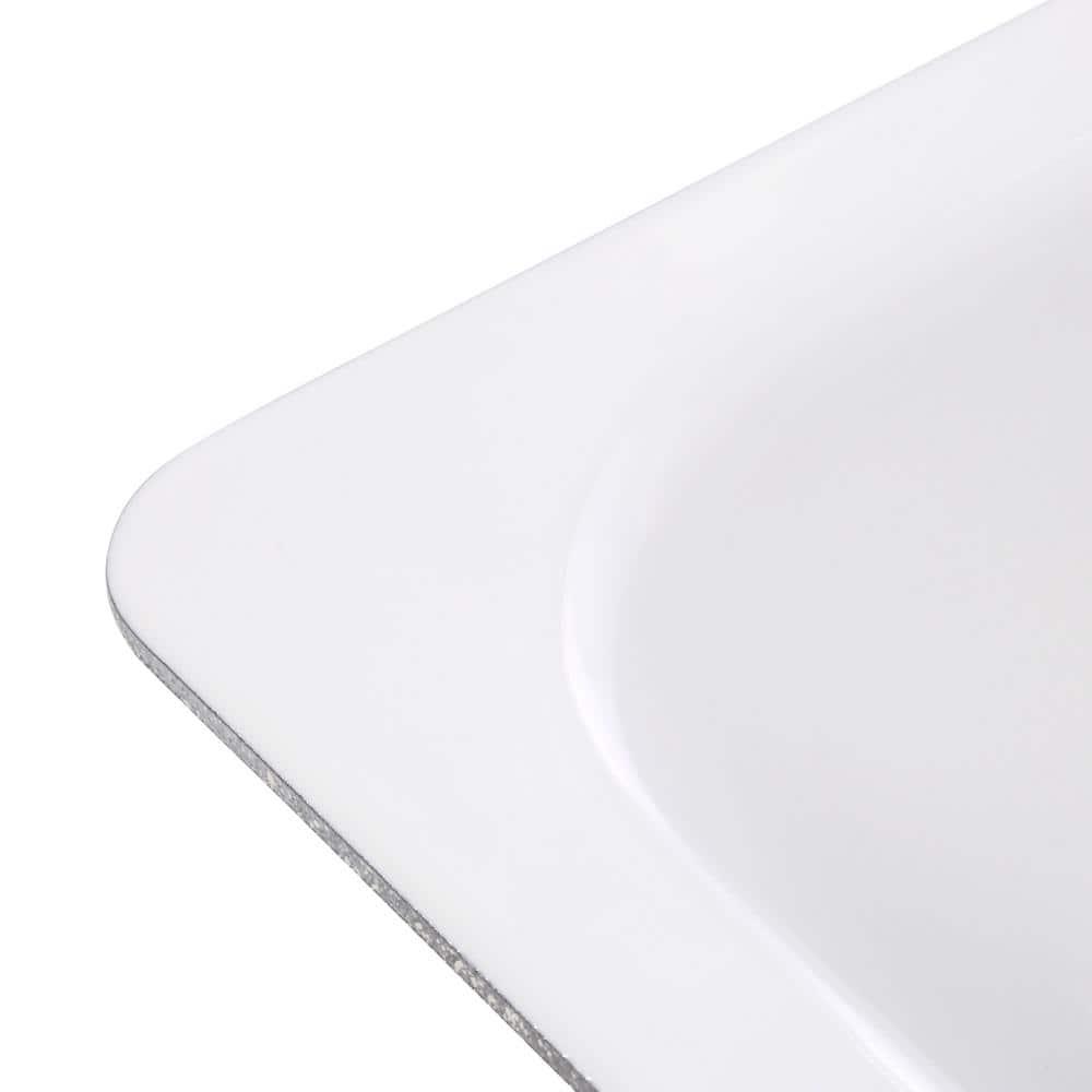 Tahoe Metal Rectangular Drop-In Bathroom Sink with Overflow