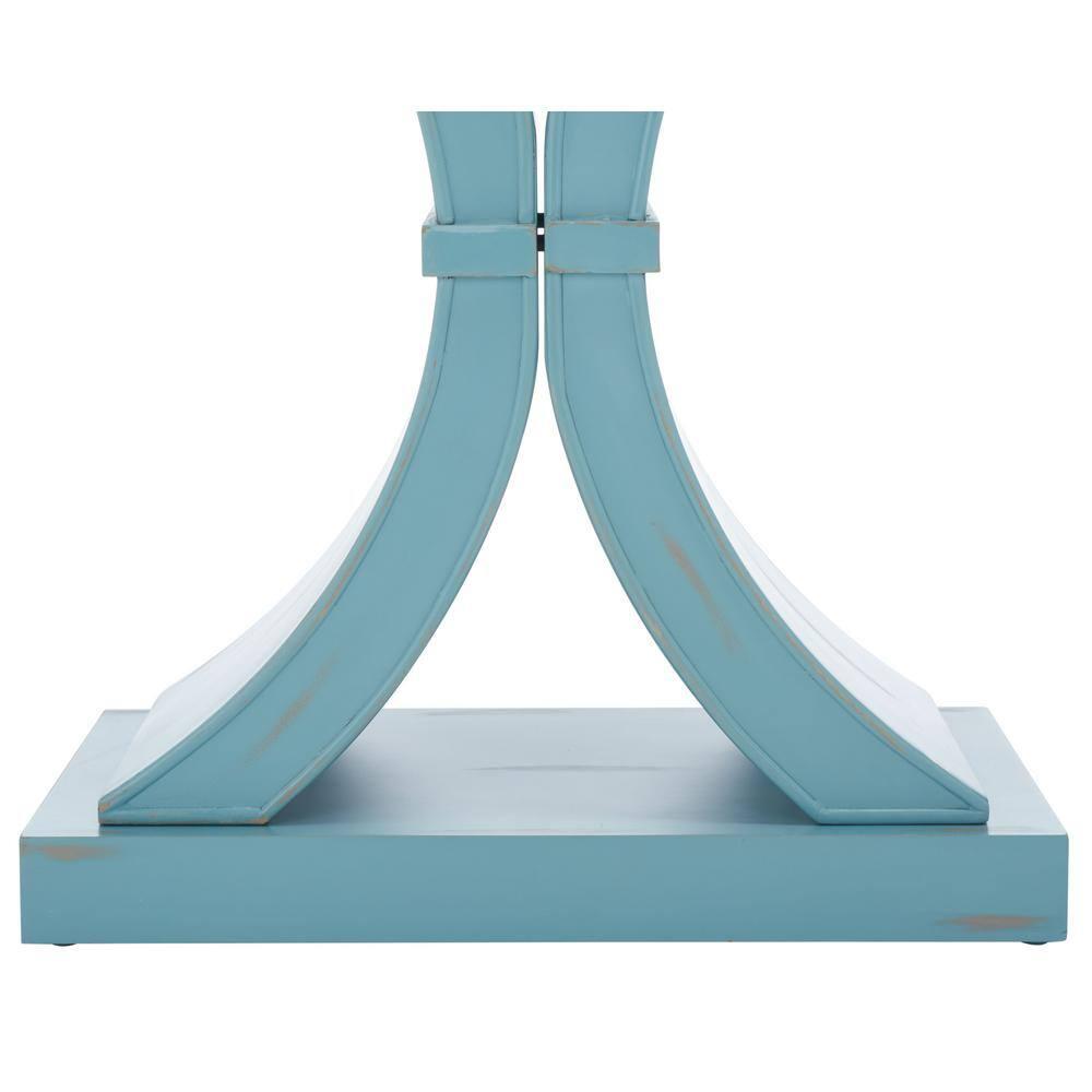 SAFAVIEH Dryden Modern Style Blue Wood Console Table (39.5 in. W x 15.5 in. D x 31.8 in. H)