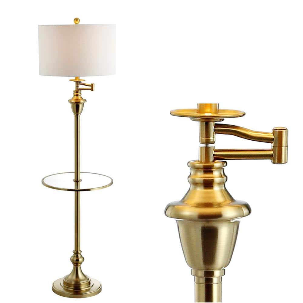 Rephen 60'' Black LED Swing Arm Floor Lamp with USB