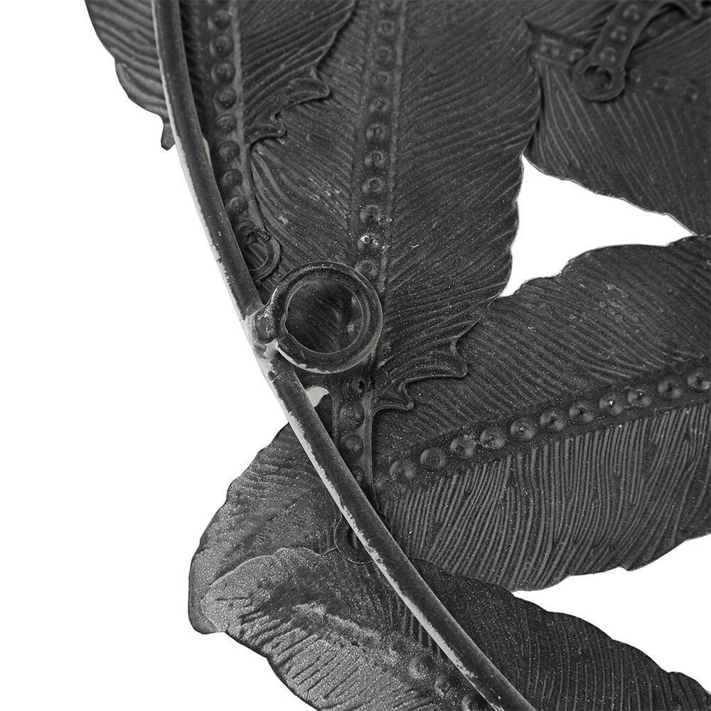 Dakota Fields Textured Feather 3-Piece Metal Disc Wall Decor Set