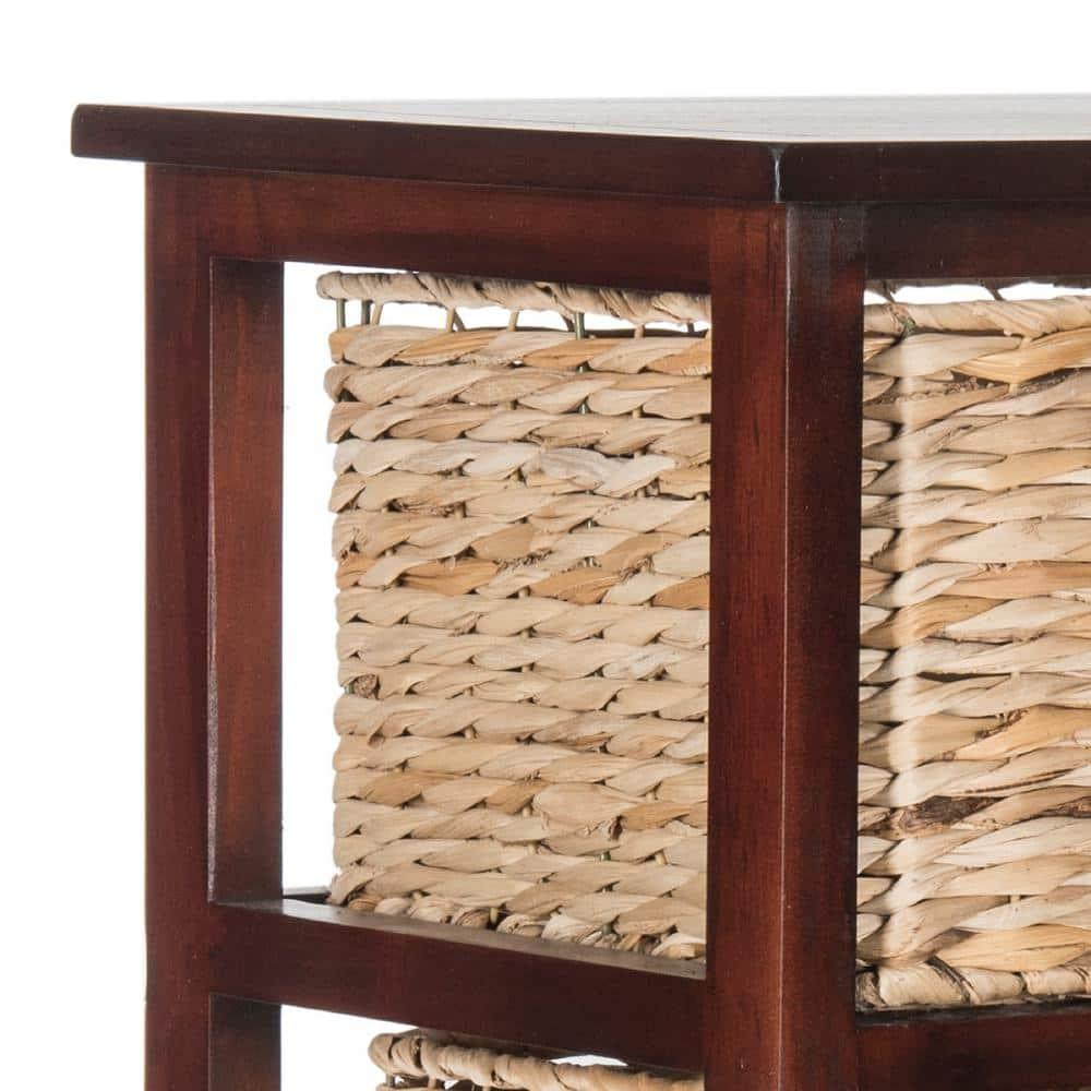 Vedette 5 Wicker Basket Storage Tower - AMH5739 - Cherry - Safavieh Couture