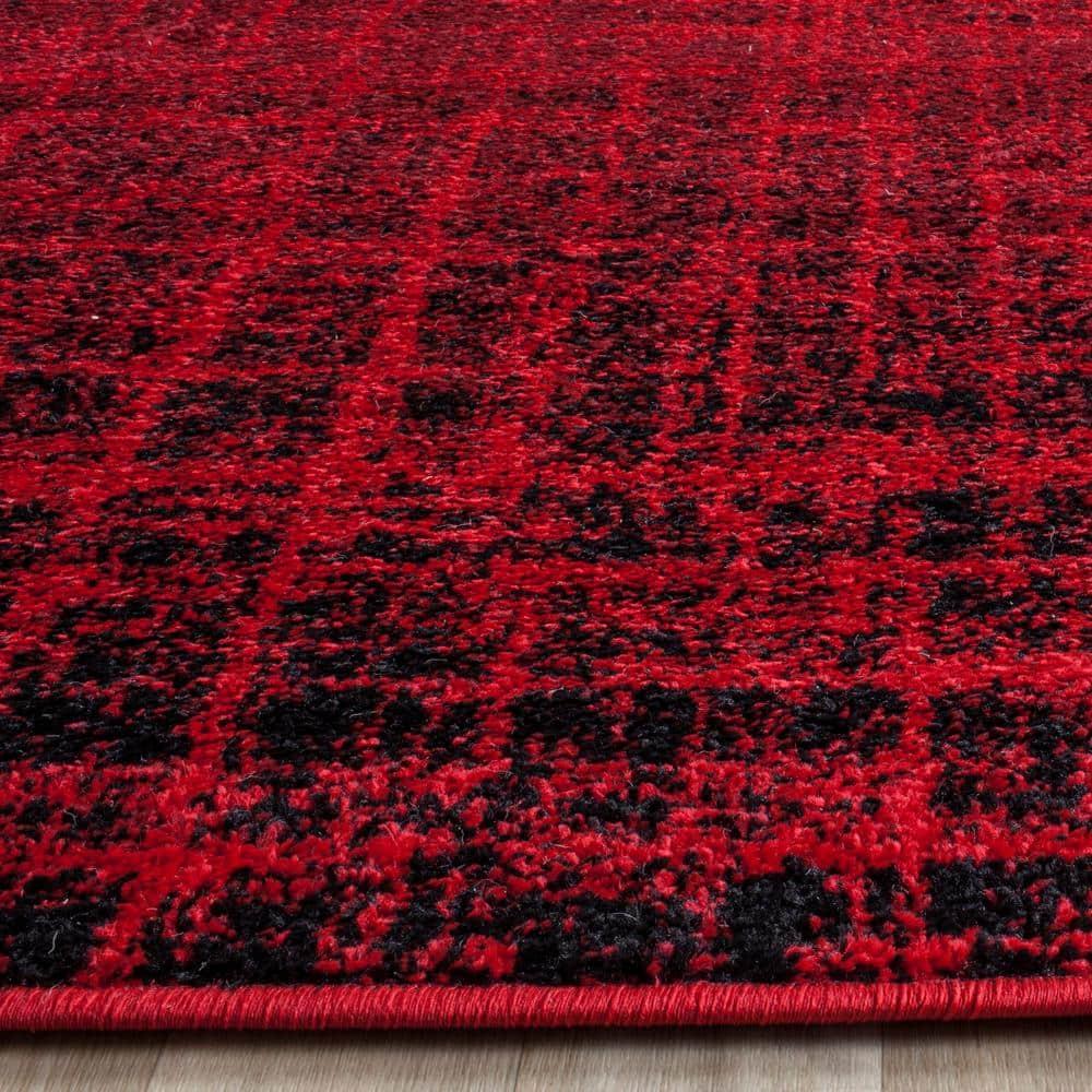 Adirondack ADR116 Machine Made Indoor Accent Rug - Red/Black - 3'x5' - Safavieh