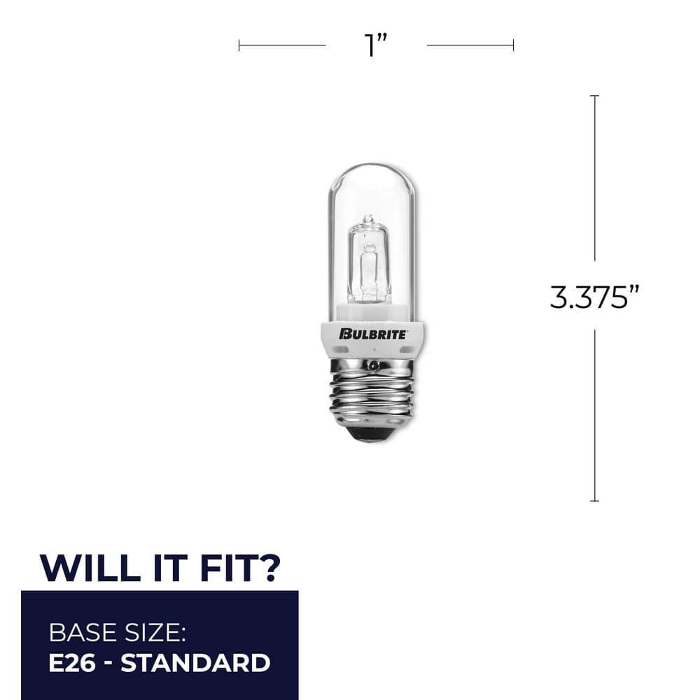 Bulbrite  Pack of (5) Dimmable Clear T8 Medium (E26) Halogen Mini Clear 75 Watt