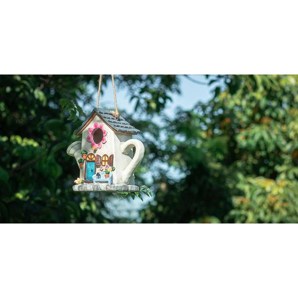 Yinns Bird House, Hanging Birds House for Outside, Wild Birdhouse, Decorative Watering Can Bird House for Home Garden Decor