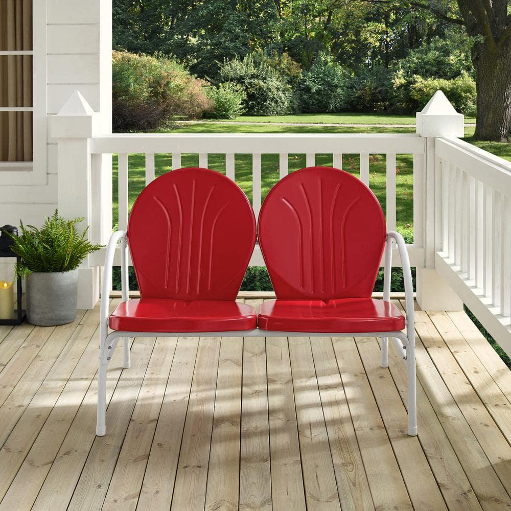 Griffith Outdoor Loveseat - Bright Red - Crosley