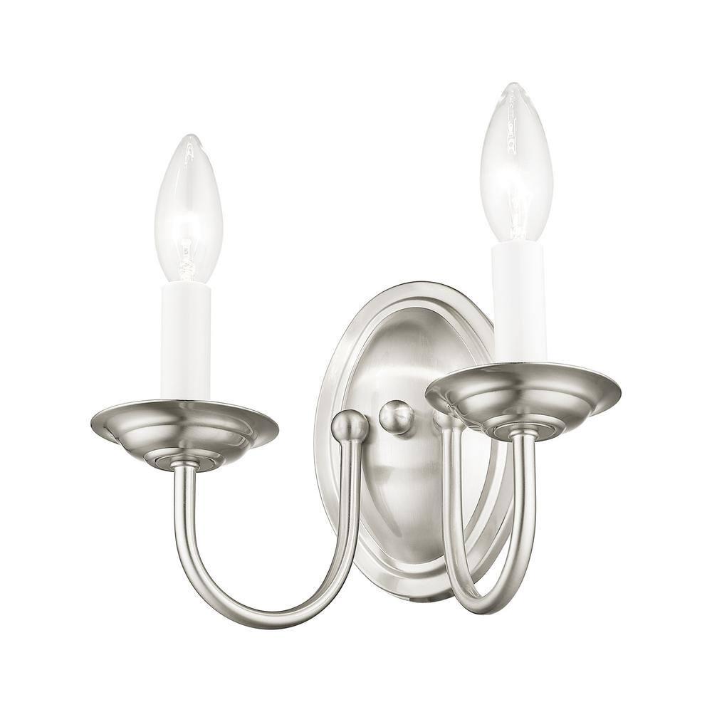 Livex Lighting Home Basics 2 - Light Wall Light in  Brushed Nickel