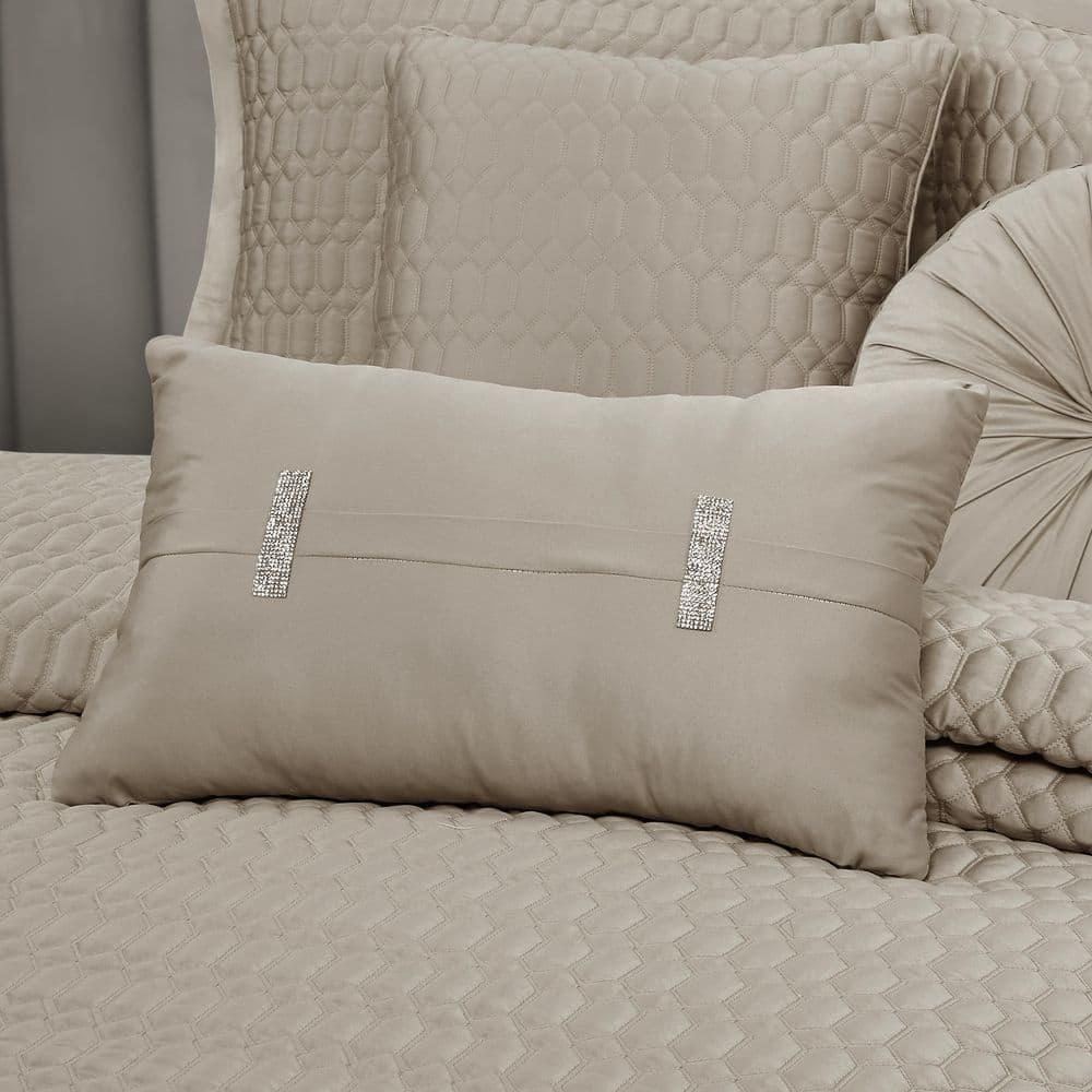 Five Queens Court Blanchard Brilliance Quilted Boudoir Decorative Throw Pillow