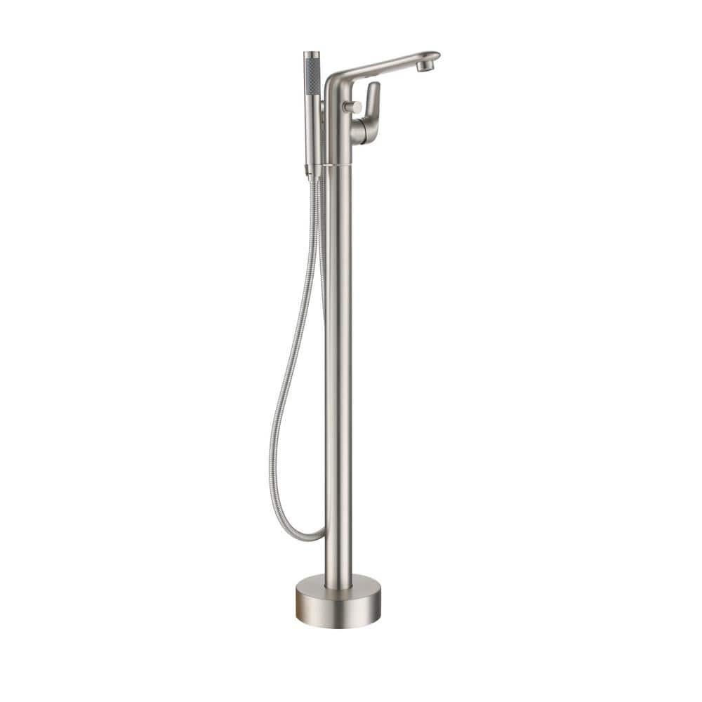 CASAINC KCLT0054-BN Single Handle Freestanding Bathtub Faucet with Diverter and Handshower