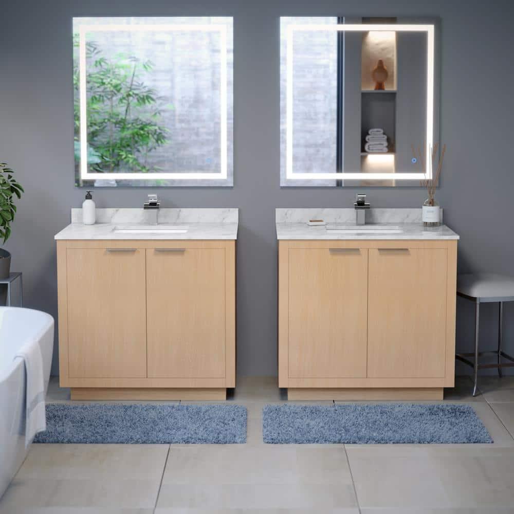 Wyndham Collection Maroni 36'' Single Bathroom Vanity with Marble Top