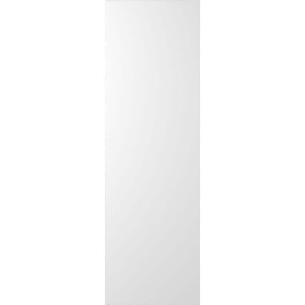 Ekena Millwork 12"W x 48"H True Fit PVC Single Panel Chevron Modern Style Fixed Mount Shutters, Unfinished (Per Pair - Hardware Not Included)