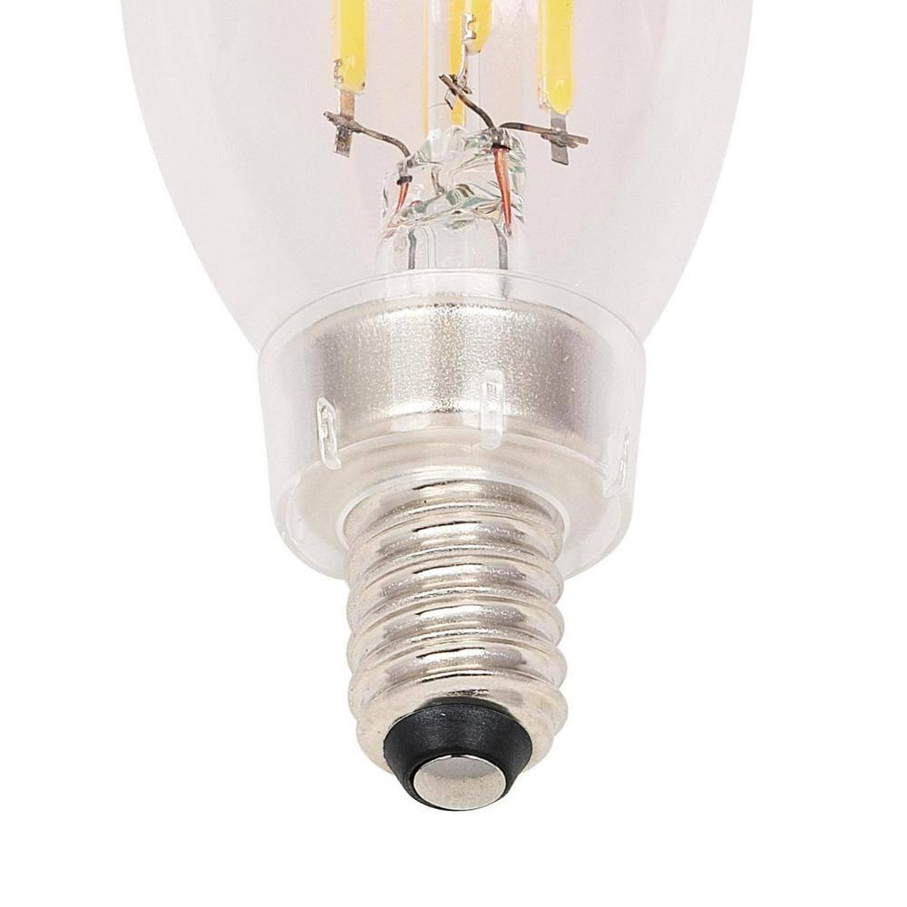60-Watt Equivalent CA11 Dimmable Clear E12 Edison Filament LED Light Bulb 3000K (6-Pack)