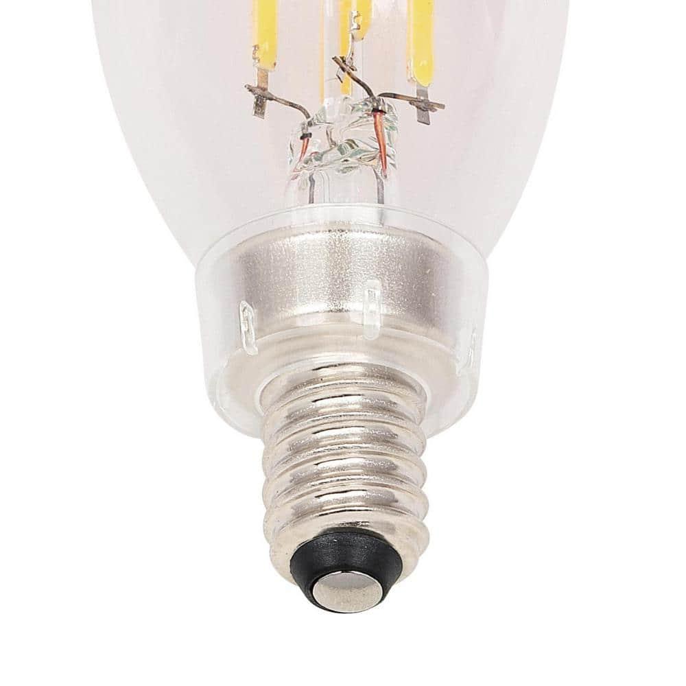 60-Watt Equivalent CA11 Dimmable Clear E12 Edison Filament LED Light Bulb 3000K (6-Pack)