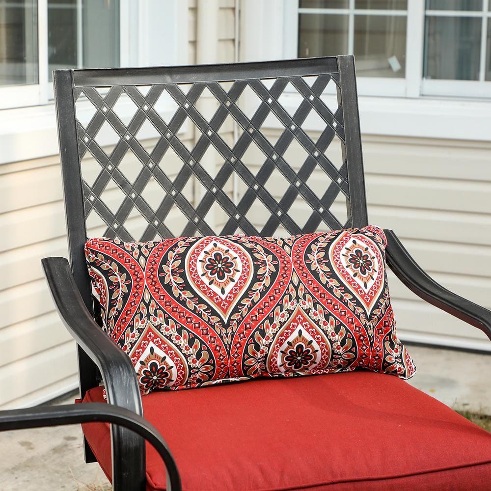 Sophia & William 3 Piece Outdoor Patio Swivel Bar Stools Set & Height Table Backyard Furniture Bistro Set, Red