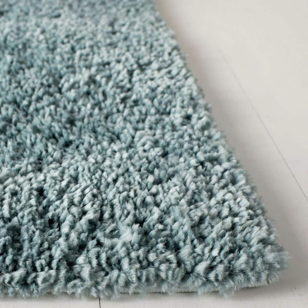 August Shag 900 AUG900 Power Loomed Indoor Area Rug - Aqua - 8'x10' - Safavieh