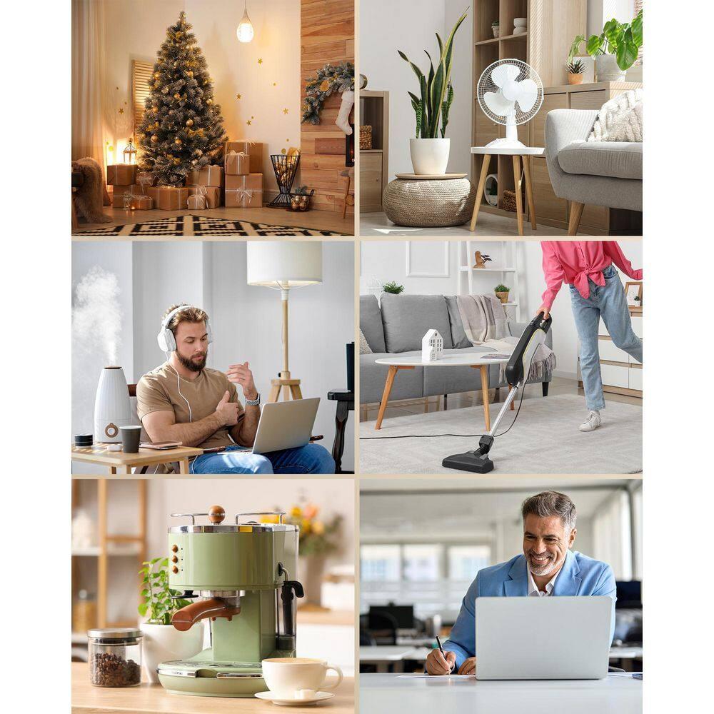 DEWENWILS Indoor Remote Control Outlet, Wireless Electrical Outlet Switch, 100 FT Range,  Compact Side Plug, ETL Listed, White