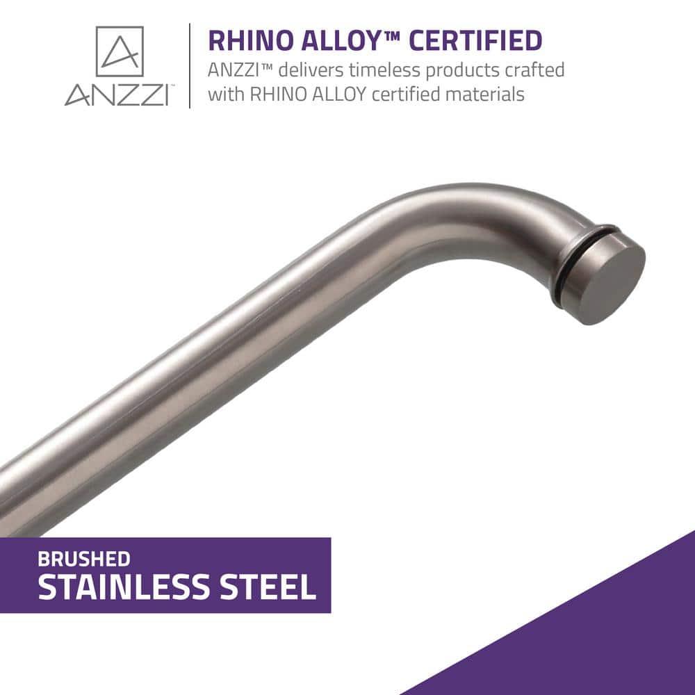 Vensea 31.5" W x 58" H Hinged Frameless Tub Door with Tsunami Guard