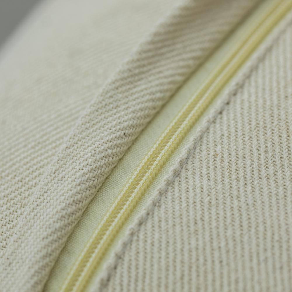 16" Handwoven Wool & Cotton Throw Pillow Cover with Woven Knit Texture with Filler, Rust