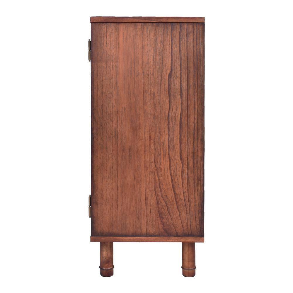 Hopper Studio Hopper Studio Delancey Solid Wood 2-Door Rattan Cabinet, Stylish Accent Piece