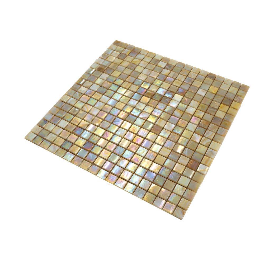 Skosh 0.6" x 0.6" Glass Grid Mosaic Wall & Floor Tile