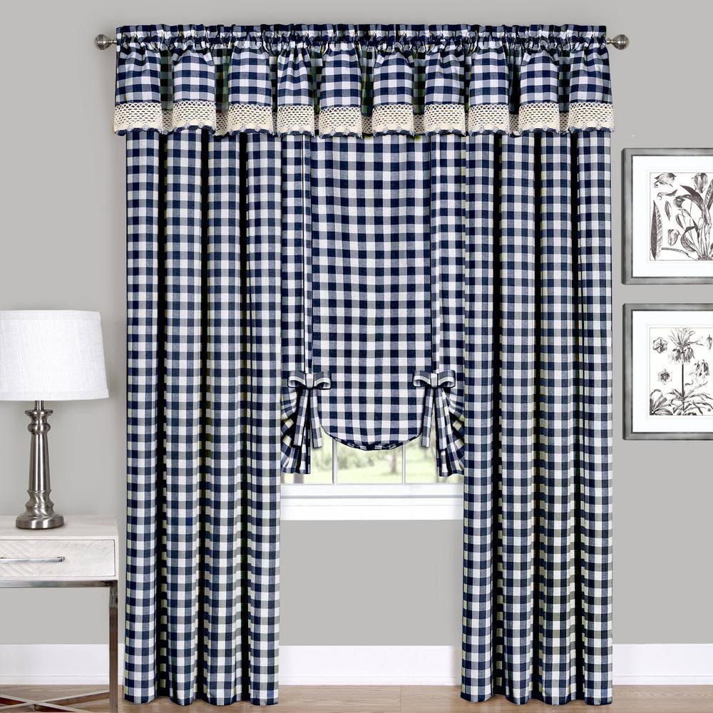Achim Indoor/Outdoor Light Filtering Rod Pocket Curtain Pair, 1.25" x 9.25"