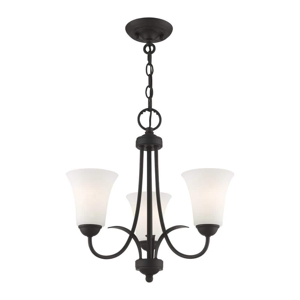 Livex Lighting Ridgedale 3 - Light Flush Mount in  Black