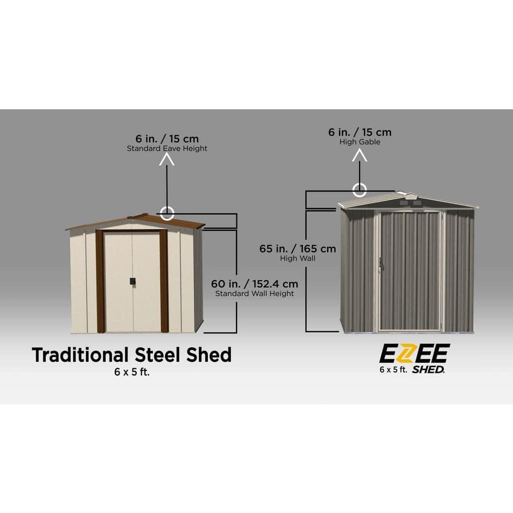 Arrow EZEE Shed 6 ft. W x 5 ft. D Metal Storage Shed